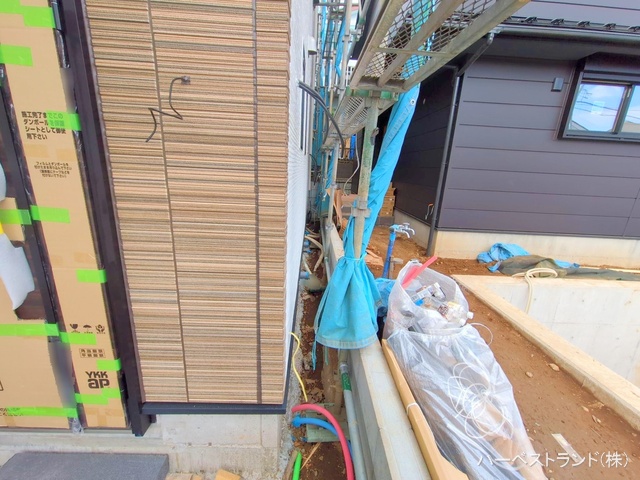 神奈川県横浜市港北区高田西３丁目の新築戸建て外構写真 2025年12月18日撮影