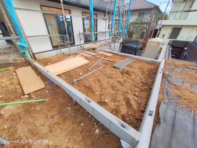 神奈川県横浜市港北区高田西３丁目の新築戸建て外構写真 2025年12月18日撮影