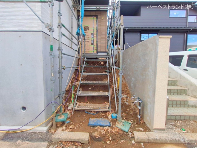 神奈川県横浜市港北区高田西３丁目の新築戸建て外構写真 2025年12月18日撮影