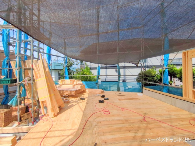 神奈川県横浜市鶴見区北寺尾７丁目の新築戸建て上棟写真 2025年8月7日撮影