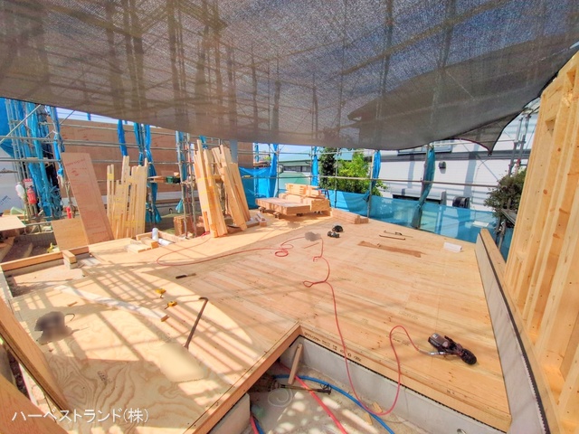 神奈川県横浜市鶴見区北寺尾７丁目の新築戸建て上棟写真 2025年8月7日撮影