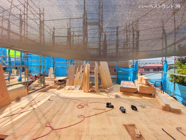 神奈川県横浜市鶴見区北寺尾７丁目の新築戸建て上棟写真 2025年8月7日撮影