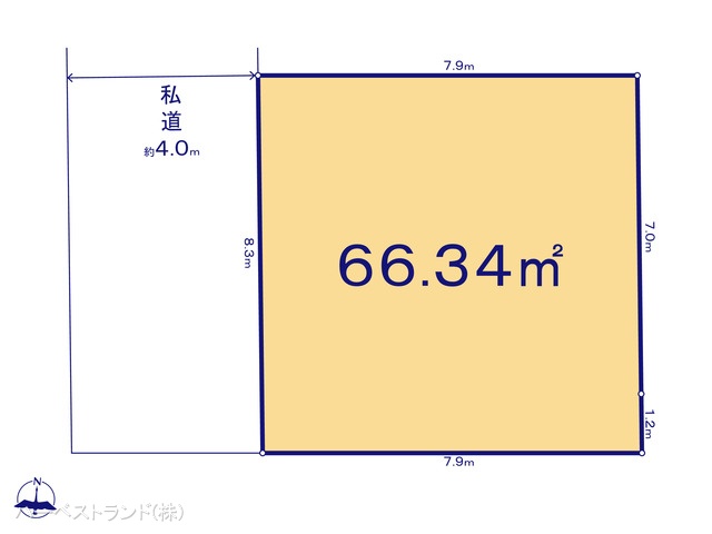 神奈川県相模原市南区麻溝台７丁目の土地 区画図 ※図面と異なる場合は現況を優先