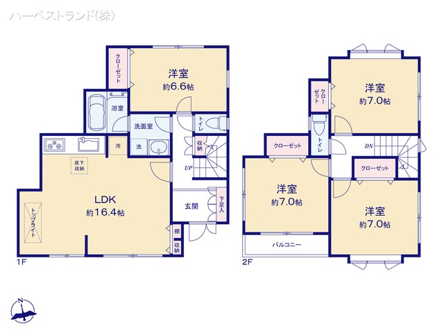 神奈川県川崎市中原区井田2丁目の中古戸建て 4LDK間取図 ※図面と異なる場合は現況を優先
