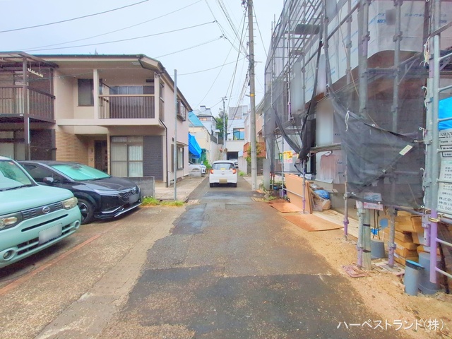 神奈川県横浜市神奈川区三ツ沢下町の新築戸建てシート写真 2025年9月3日撮影