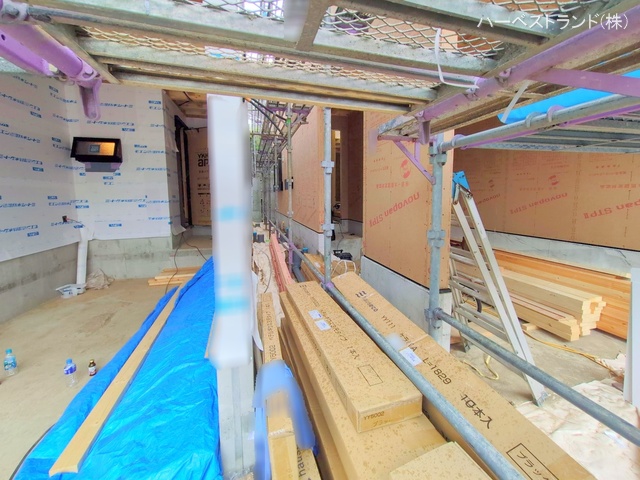 神奈川県横浜市神奈川区三ツ沢下町の新築戸建て上棟写真 2025年9月3日撮影