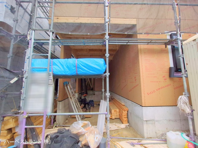 神奈川県横浜市神奈川区三ツ沢下町の新築戸建て上棟写真 2025年9月3日撮影