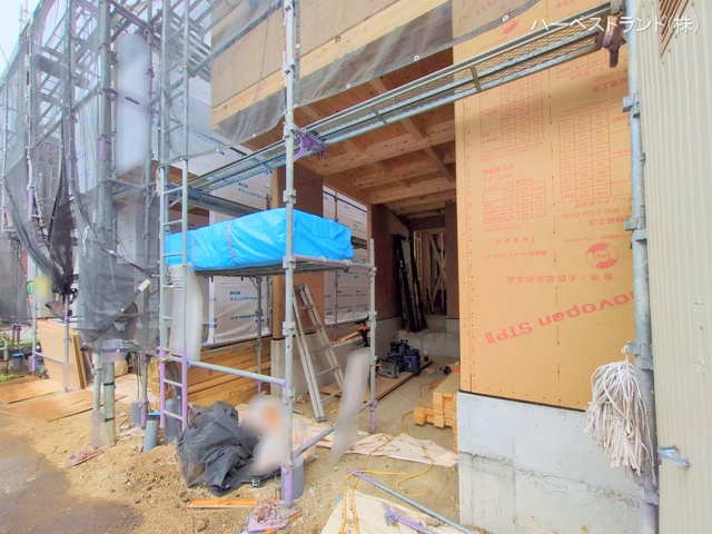 神奈川県横浜市神奈川区三ツ沢下町の新築戸建て上棟写真 2025年9月3日撮影