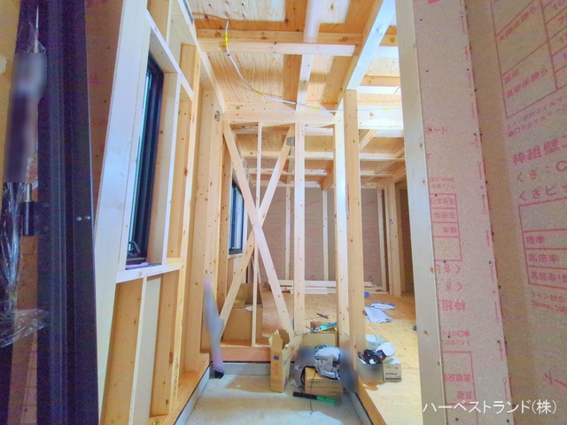 神奈川県横浜市神奈川区三ツ沢下町の新築戸建て上棟写真 2025年9月3日撮影