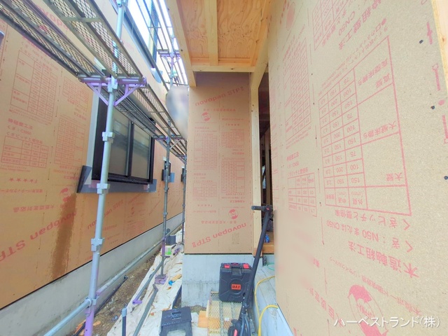 神奈川県横浜市神奈川区三ツ沢下町の新築戸建て上棟写真 2025年9月3日撮影