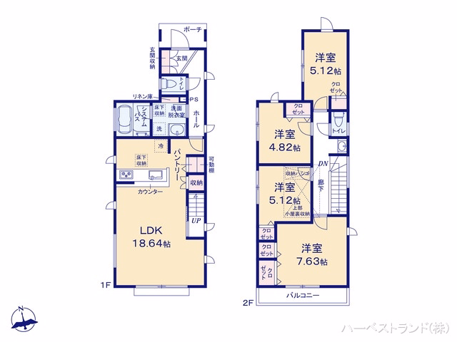 新築戸建て 横浜市瀬谷区宮沢2丁目8期 3号棟 間取図