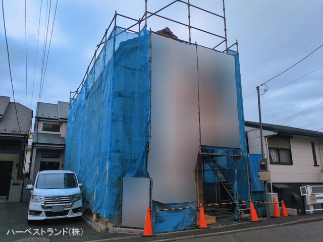 神奈川県横浜市緑区東本郷５丁目の新築戸建て上棟写真 2026年3月15日撮影