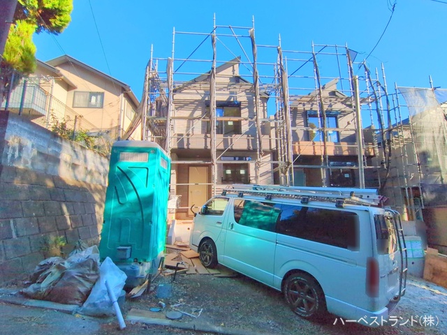 神奈川県横浜市港北区下田町３丁目の新築戸建て外構写真 2025年12月11日撮影