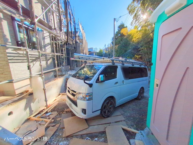 神奈川県横浜市港北区下田町3丁目の新築戸建て外構写真 2025年12月11日撮影