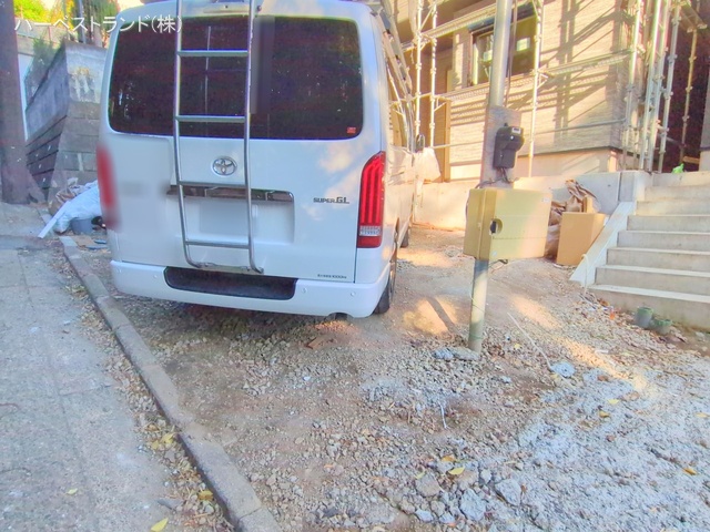 神奈川県横浜市港北区下田町3丁目の新築戸建て外構写真 2025年12月11日撮影