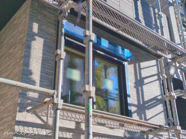 神奈川県横浜市港北区下田町3丁目の新築戸建て外構写真 2025年12月11日撮影