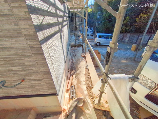 神奈川県横浜市港北区下田町3丁目の新築戸建て外構写真 2025年12月11日撮影