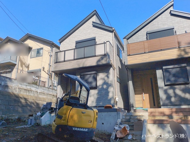 神奈川県横浜市港北区下田町３丁目の新築戸建て外構写真 2026年2月8日撮影