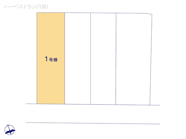 神奈川県横浜市港北区下田町3丁目の新築戸建て全体区画図 ※図面と異なる場合は現況を優先