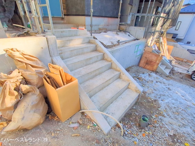 神奈川県横浜市港北区下田町３丁目の新築戸建て外構写真 2025年12月11日撮影
