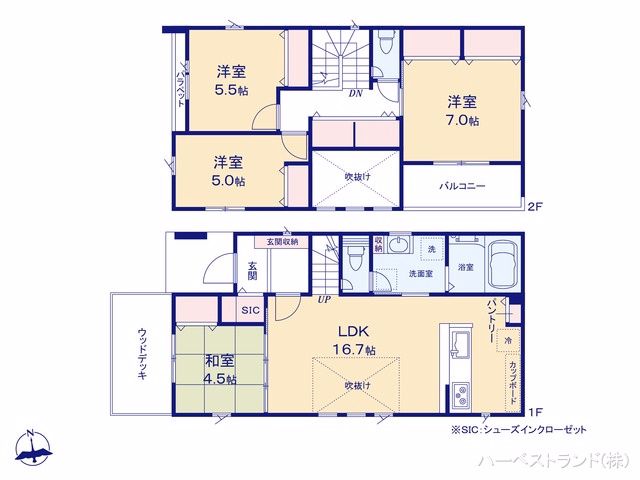神奈川県綾瀬市深谷中２丁目の新築戸建て 4LDK間取図 ※図面と異なる場合は現況を優先
