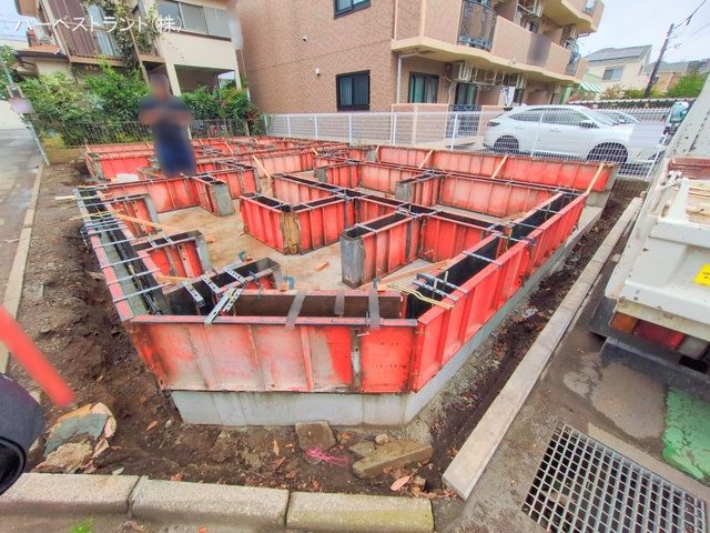 神奈川県大和市上草柳7丁目の新築戸建て基礎写真 2025年10月14日撮影
