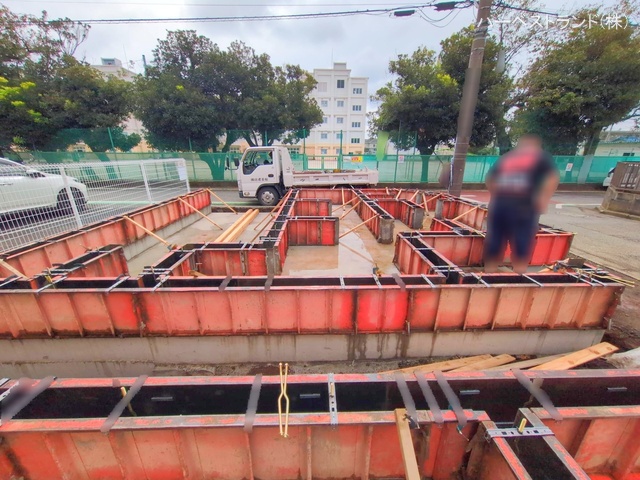 神奈川県大和市上草柳７丁目の新築戸建て基礎写真 2025年10月14日撮影