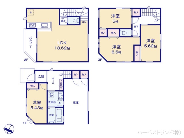 神奈川県大和市上草柳７丁目の新築戸建て 4LDK間取図 ※図面と異なる場合は現況を優先