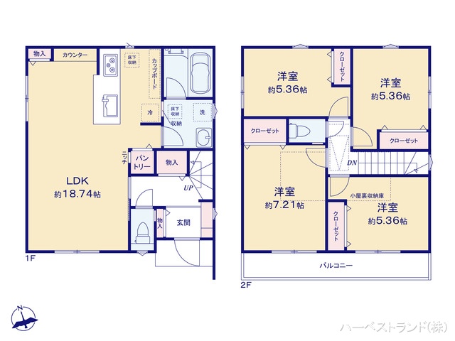 神奈川県横浜市瀬谷区南台１丁目の新築戸建て 4LDK間取図 ※図面と異なる場合は現況を優先