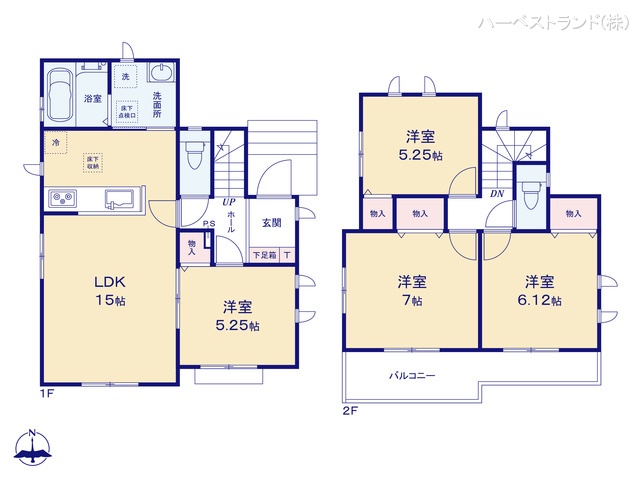 神奈川県綾瀬市小園南２丁目の新築戸建て 4LDK間取図 ※図面と異なる場合は現況を優先
