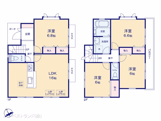 中古戸建て 横浜市鶴見区獅子ヶ谷1丁目4期 間取図