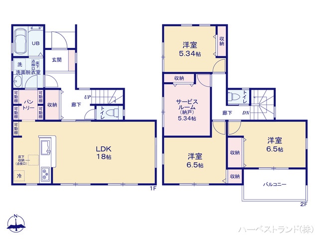 神奈川県大和市福田の新築戸建て 3SLDK間取図 ※図面と異なる場合は現況を優先