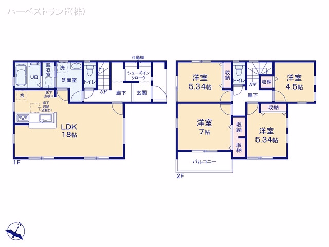 神奈川県大和市福田の新築戸建て 4LDK間取図 ※図面と異なる場合は現況を優先