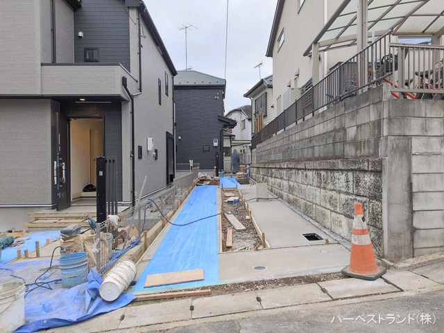 神奈川県川崎市高津区千年の新築戸建て外構写真 2026年2月9日撮影