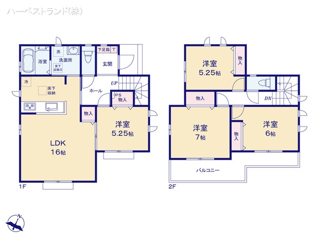 神奈川県座間市相模が丘4丁目の新築戸建て 4LDK間取図 ※図面と異なる場合は現況を優先