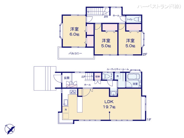 神奈川県横浜市泉区和泉中央北１丁目の中古戸建て 3LDK間取図 ※図面と異なる場合は現況を優先