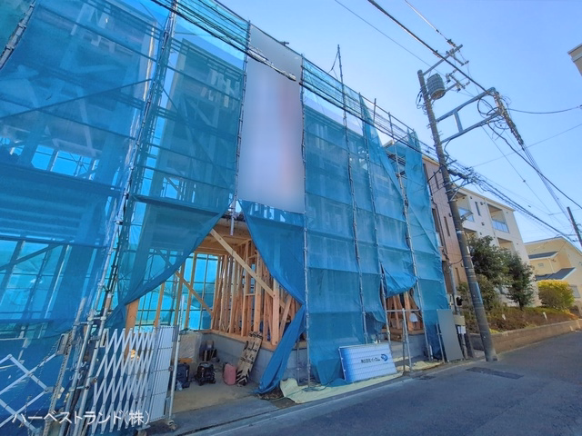 神奈川県川崎市幸区小倉５丁目の新築戸建て上棟写真 2026年2月18日撮影