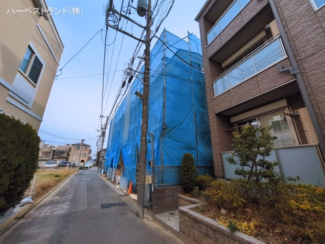 神奈川県川崎市幸区小倉５丁目の新築戸建て上棟写真 2026年3月12日撮影