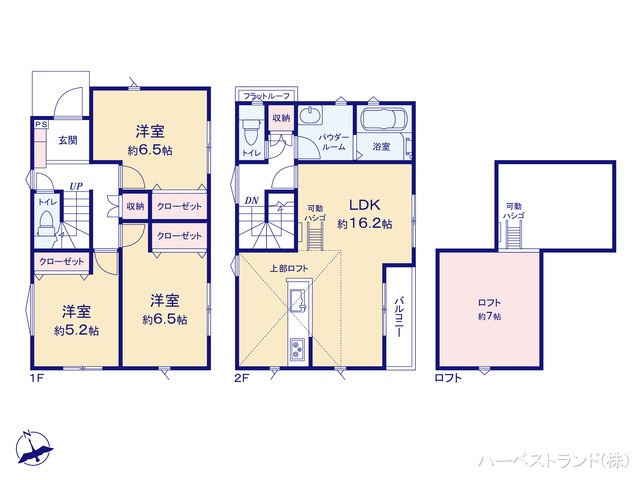 神奈川県横浜市瀬谷区阿久和東2丁目の新築戸建て 3LDK間取図 ※図面と異なる場合は現況を優先