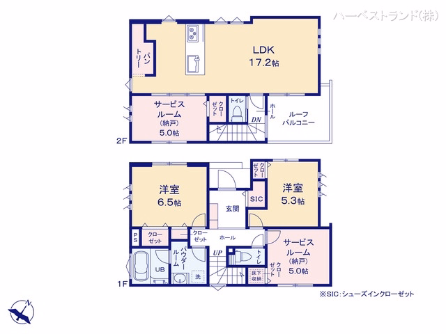 大和市上和田（戸建）02 間取図