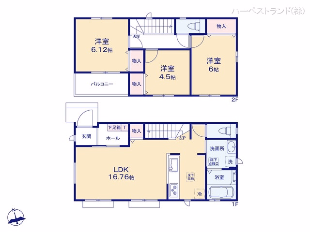 新築戸建て 横浜市泉区中田東2丁目1748番 D号棟 間取図