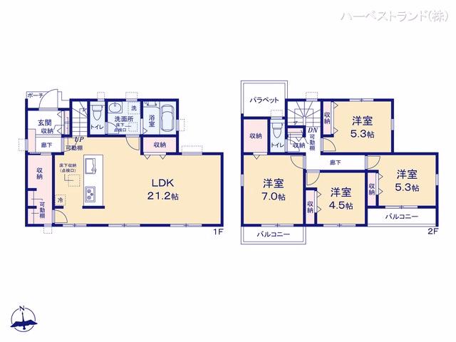 新築戸建て 青葉区千草台第2 1号棟 間取図