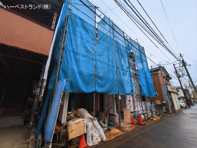 神奈川県川崎市幸区北加瀬2丁目の新築戸建てシート写真 2026年3月9日撮影