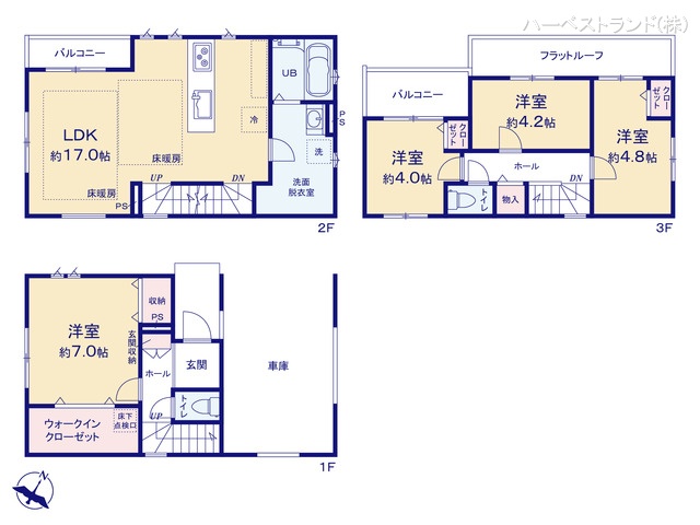 神奈川県川崎市幸区北加瀬2丁目の新築戸建て 4LDK間取図 ※図面と異なる場合は現況を優先