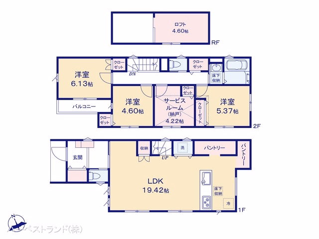 川崎市中原区井田3丁目(戸建)02 間取図