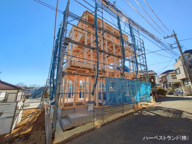 神奈川県川崎市中原区井田３丁目の新築戸建て上棟写真 2026年1月21日撮影