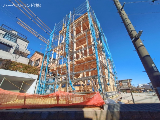 神奈川県川崎市中原区井田３丁目の新築戸建て上棟写真 2026年1月21日撮影