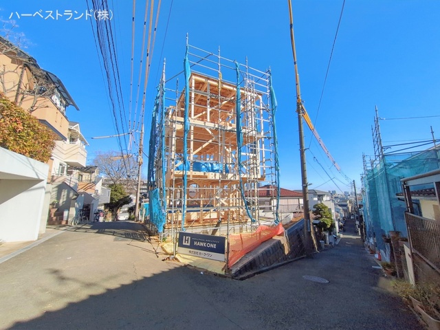 神奈川県川崎市中原区井田３丁目の新築戸建て上棟写真 2026年1月21日撮影