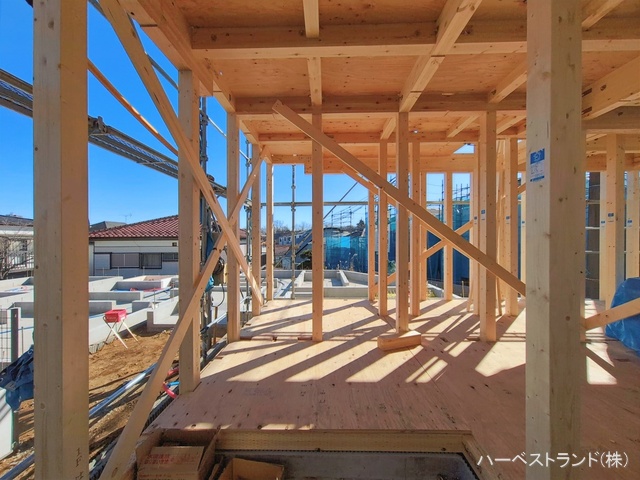 神奈川県川崎市中原区井田3丁目の新築戸建て上棟写真 2026年1月21日撮影