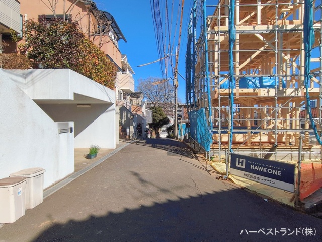 神奈川県川崎市中原区井田3丁目の新築戸建て上棟写真 2026年1月21日撮影